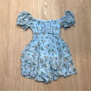 Francesca’s Floral Blue Romper